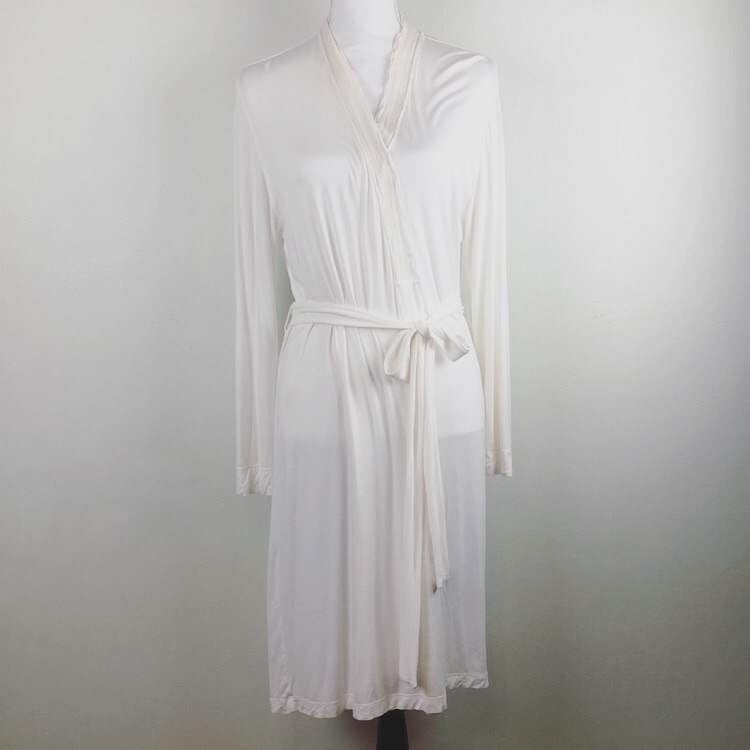 Frette Off-White Cream Bathrobe Or Nightgown M/L